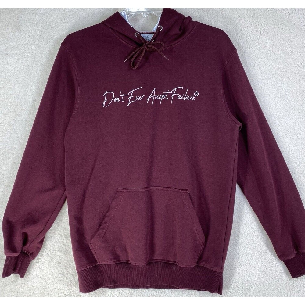 Don't Ever Accept Failure Sz XL Motivation Hoodie Hooded Sweatshirt Men Women
